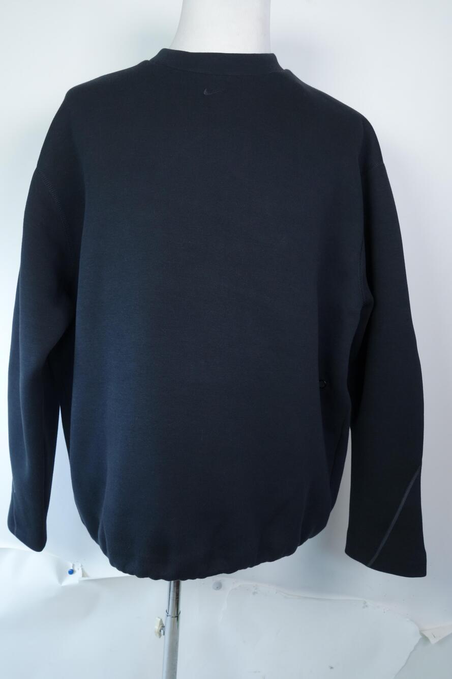 Nike Tech Fleece Sweatshirt Mens Large Black Loose Fit Crew HV6537-010